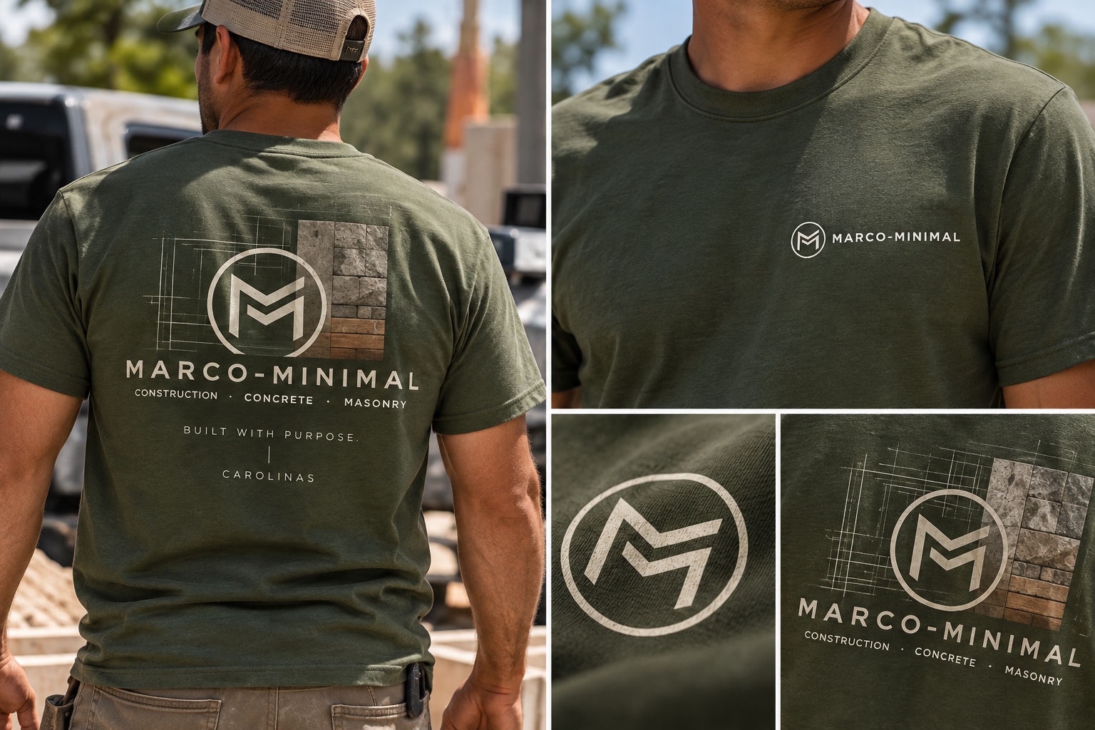 Marco-Minimal branded apparel